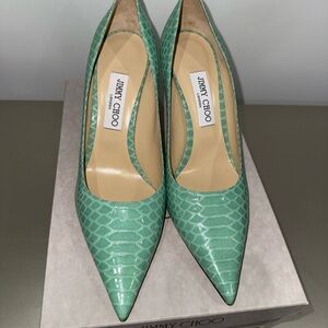 Jimmy Choo Love 85 Size 40 (10). Mint Green